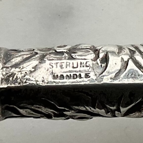 Sterling Silver Repousse Bottle Opener Vintage 6 1/8" - Picture 8 of 9